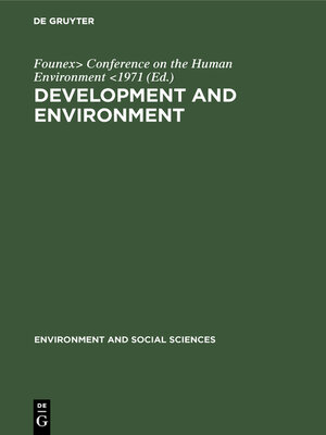 cover image of Development and environment